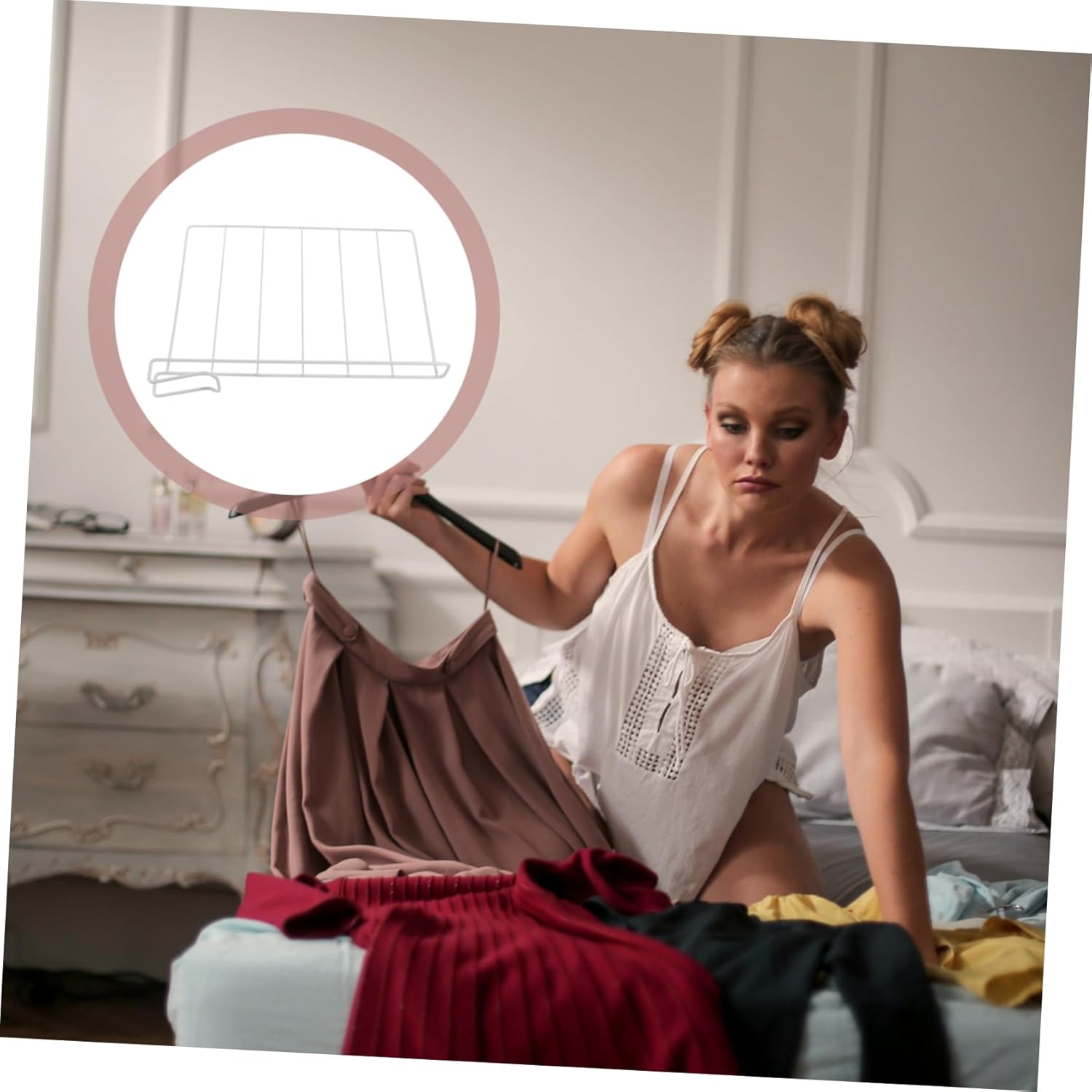 3 Pcs Closet Shelf Dividers Iron Clothes Organizing Separators for Clothing and Pants for Bedroom Organization Easy to Use Divider for Closets and Cabinets