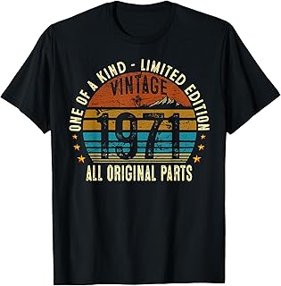 Vintage 1971 54 Years Old Men Women 54th Birthday Gifts T-Shirt