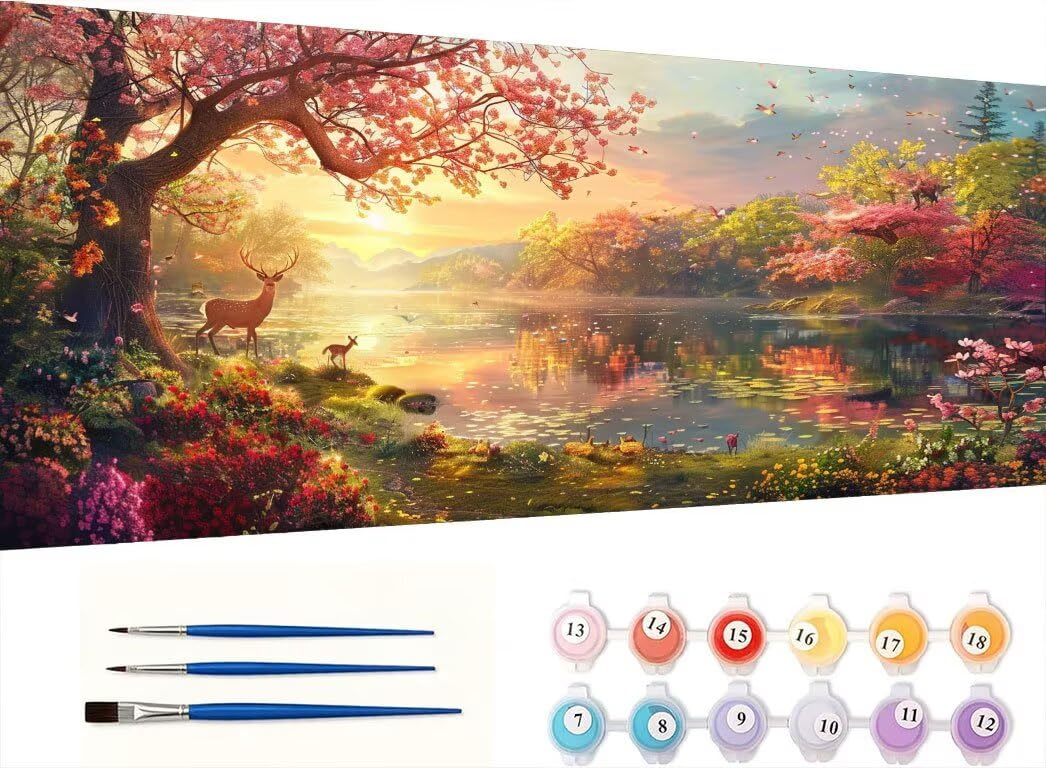 Peinture par Numéros Kit Adultes, Belle Pastorale, 60x80cm 4JGWX-361