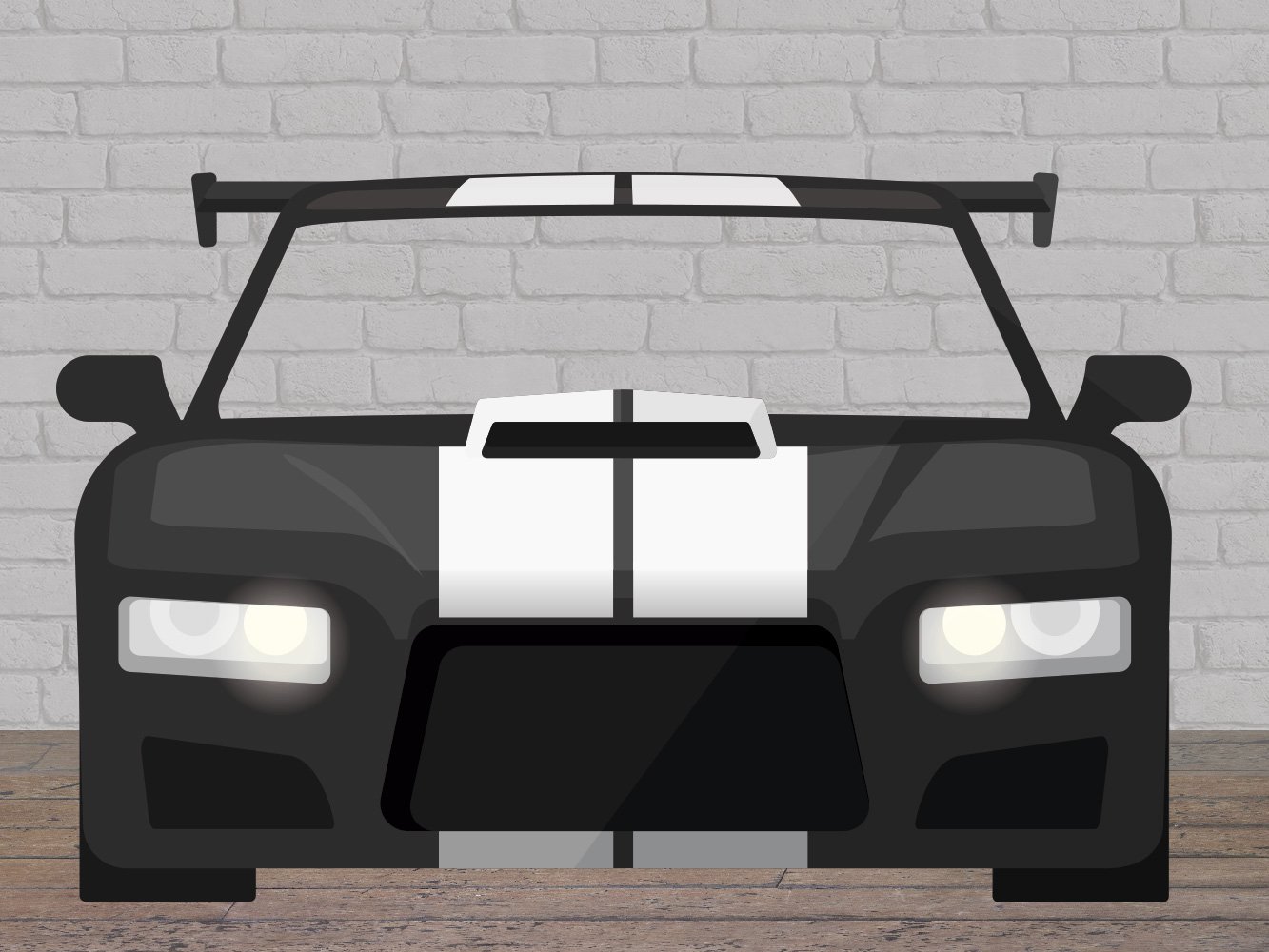 Photocall Coche Negro Frontal Eventos o Celebraciones puntuales | Medidas 1,55 m x 1,00 m | Ventanas Troqueladas | Photocall Divertido | Atrezzos