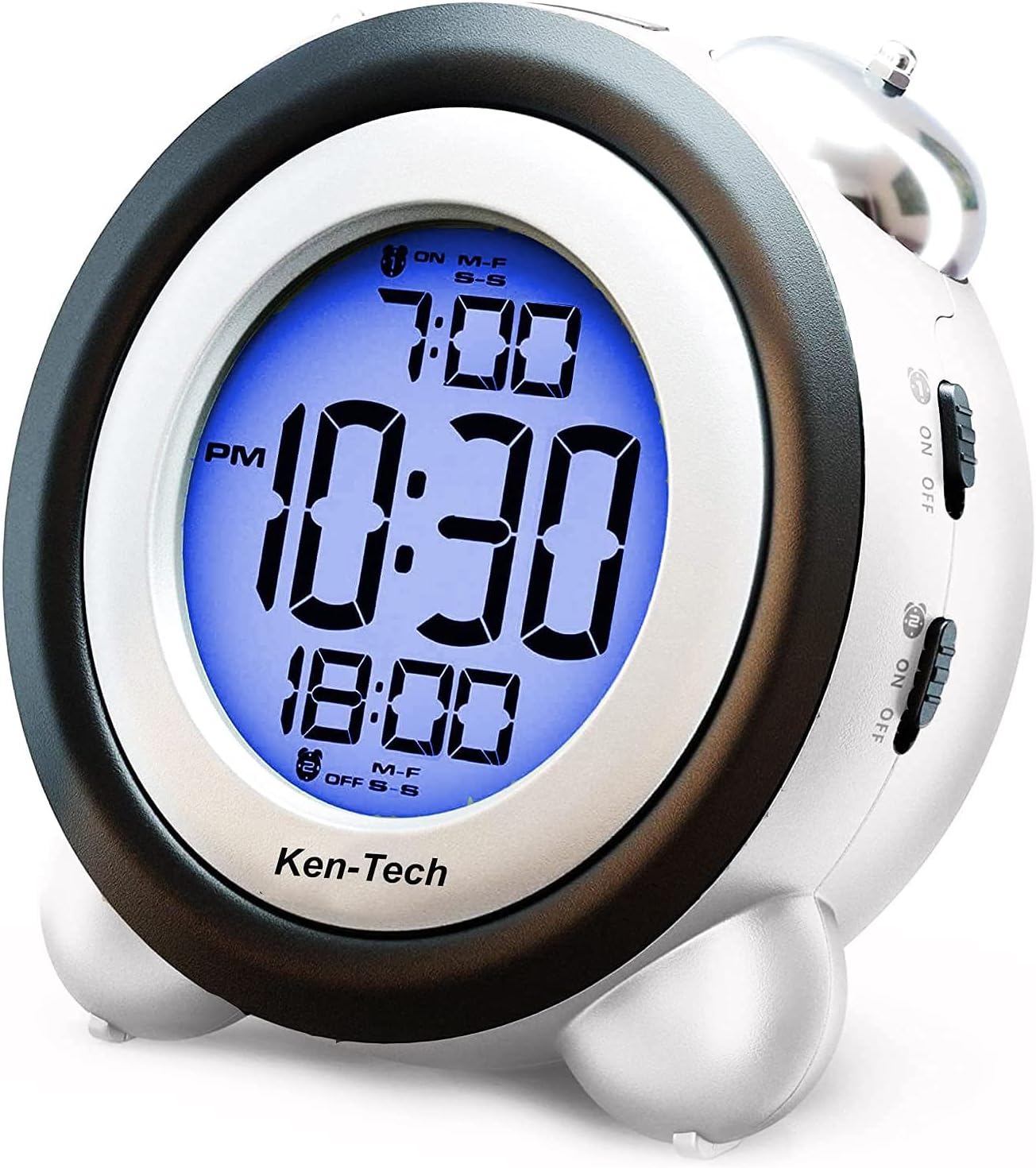 Twin Bell Digital Alarm Clock Very Loud Alarm