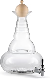 Natures-Design Karafka Beauty 5 l z pokrywką z drewna limby i kwiatem życia w platynie