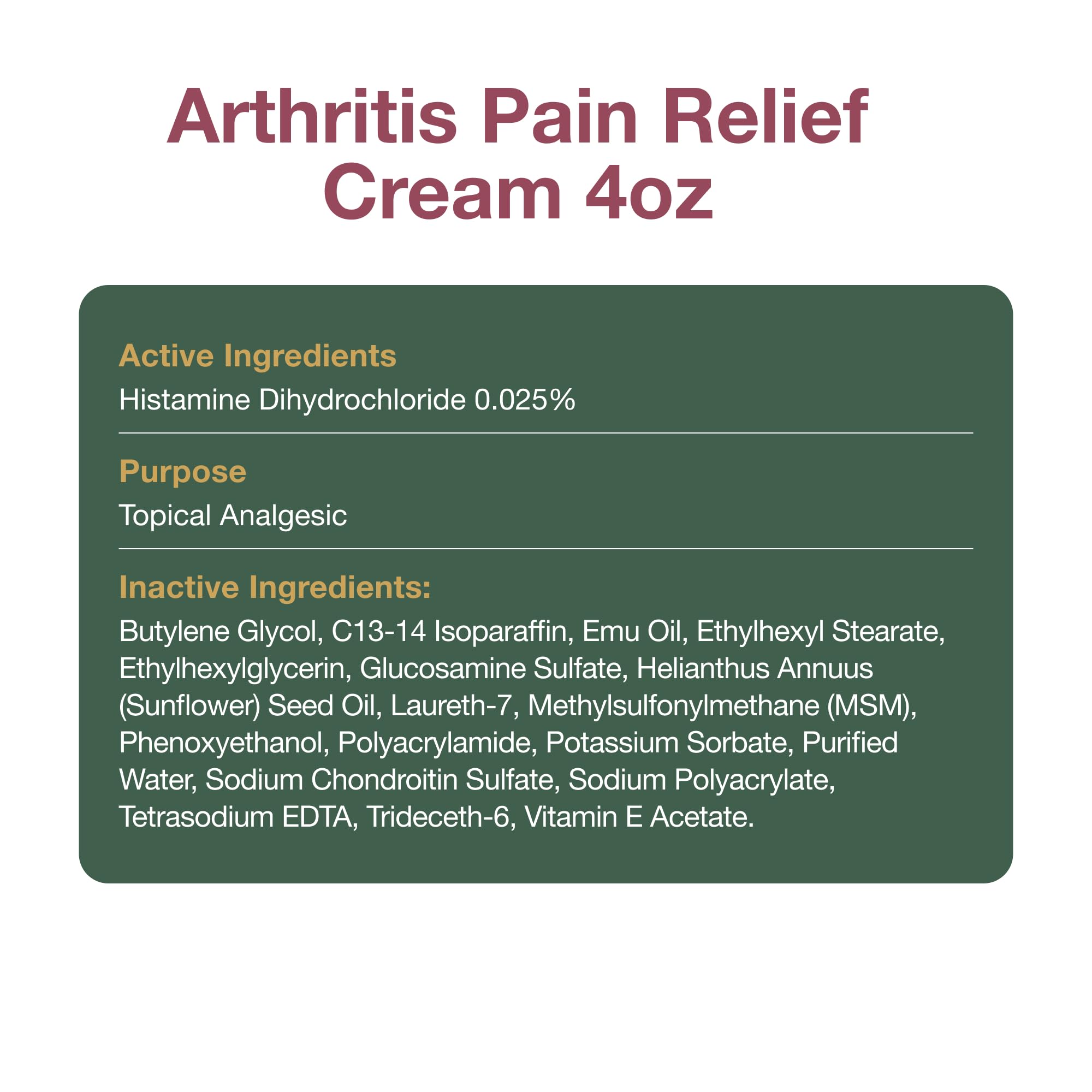 Australian Dream Arthritis Pain Relief Cream, 4 oz Jar — Amazon image 3