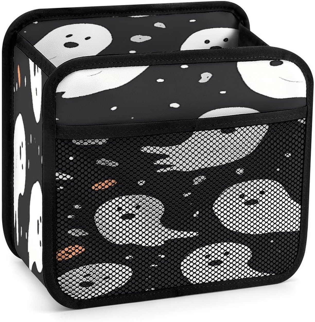 Cute Ghost Halloween Pattern Car Seat Organizer with Storage Pockets