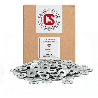 Chenango Supply #4 Stainless Flat Washers