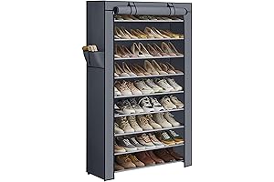 SONGMICS 9 Tier Shoe Storage Solution: Declutter Your Footwear Haven