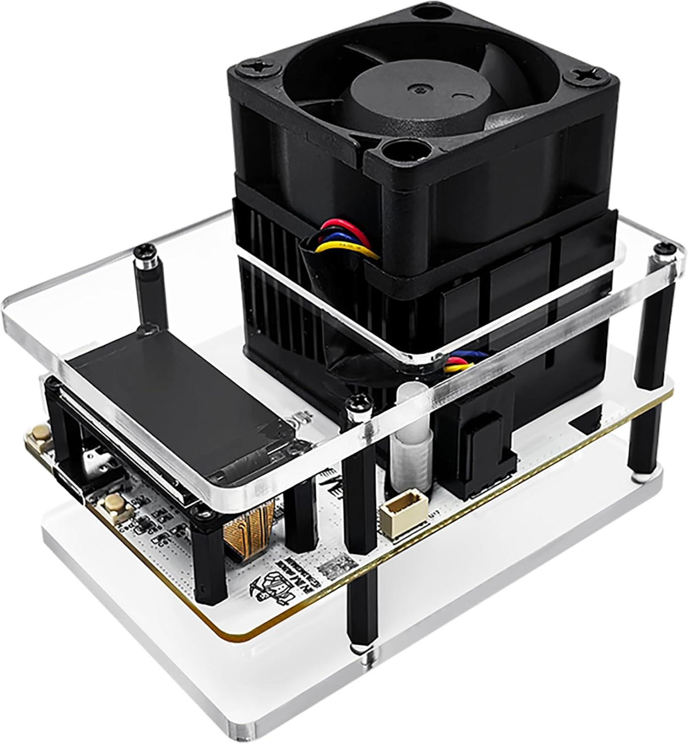 NerdMiner NMAxe Gamma Bitaxe 601 BTC Miner Chip Opensource Solo Bitcoin BM1370 ASIC Solo Lottery Miner 1.2TH/s with 1.14-inch Display Wi-Fi BLE Support USB-PD (Normal Fan US Plug)