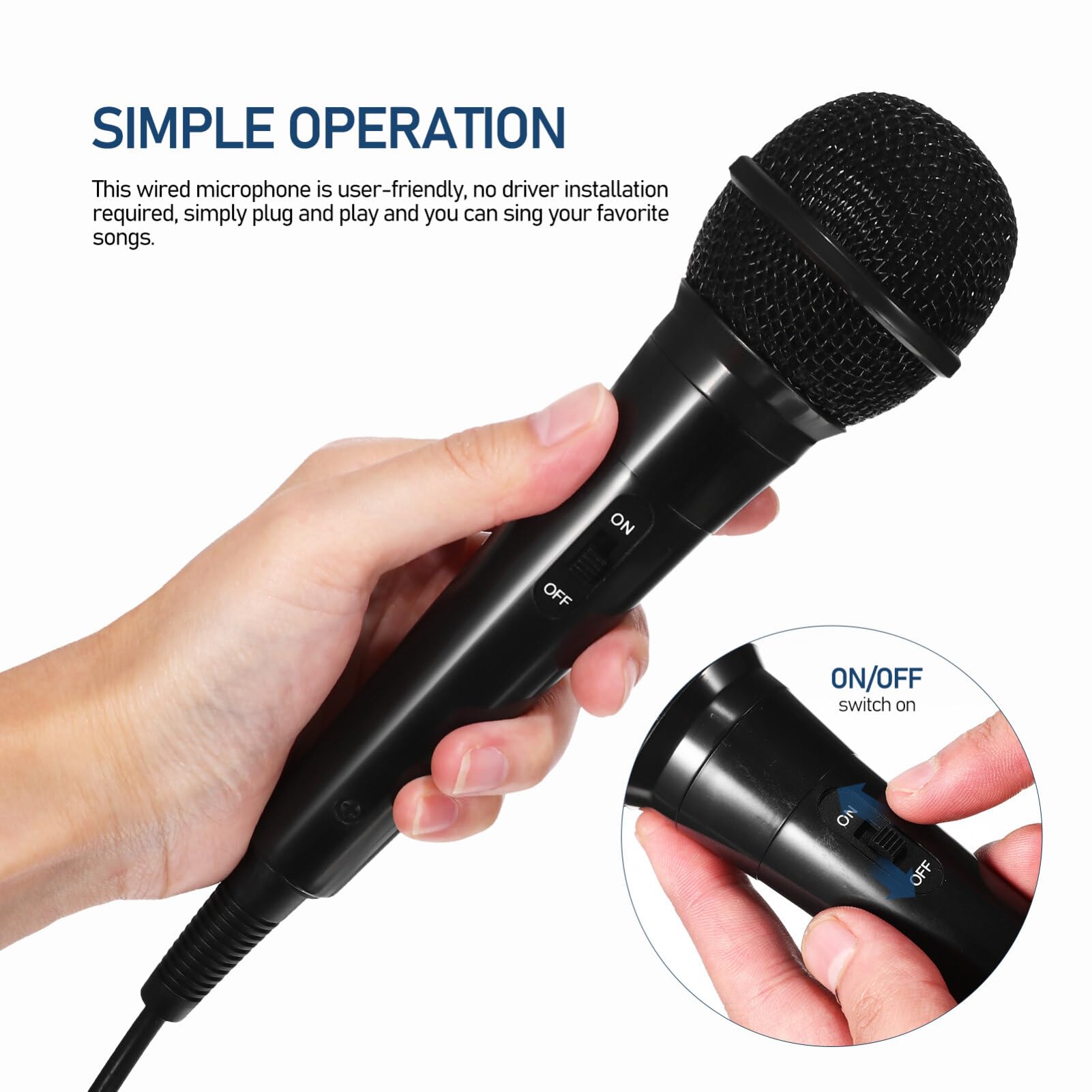 Dynamic Singing Wired Professional Mic Musical Instrument with Cable for Speaker Speech (6.5mm), Picture 1, 21.50X5.00X5.00CM - Image 2