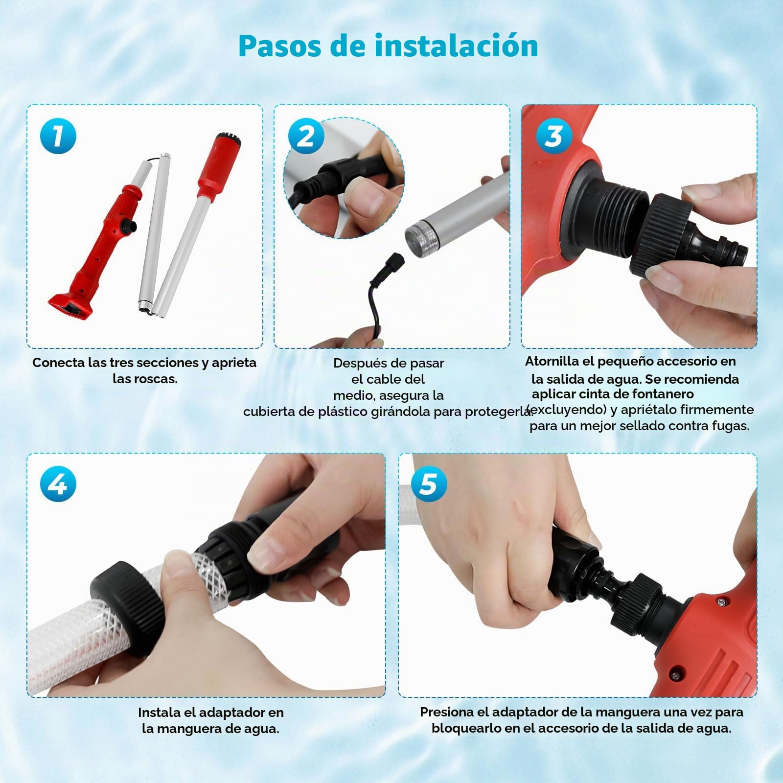 Bomba de barril de lluvia inalámbrica, bomba de transferencia de agua de palo 2 x 4,5 Ah Batería 11000 RPM 2725 L/H Bomba sumergible portátil de alto flujo con pantalla de batería y cargador para