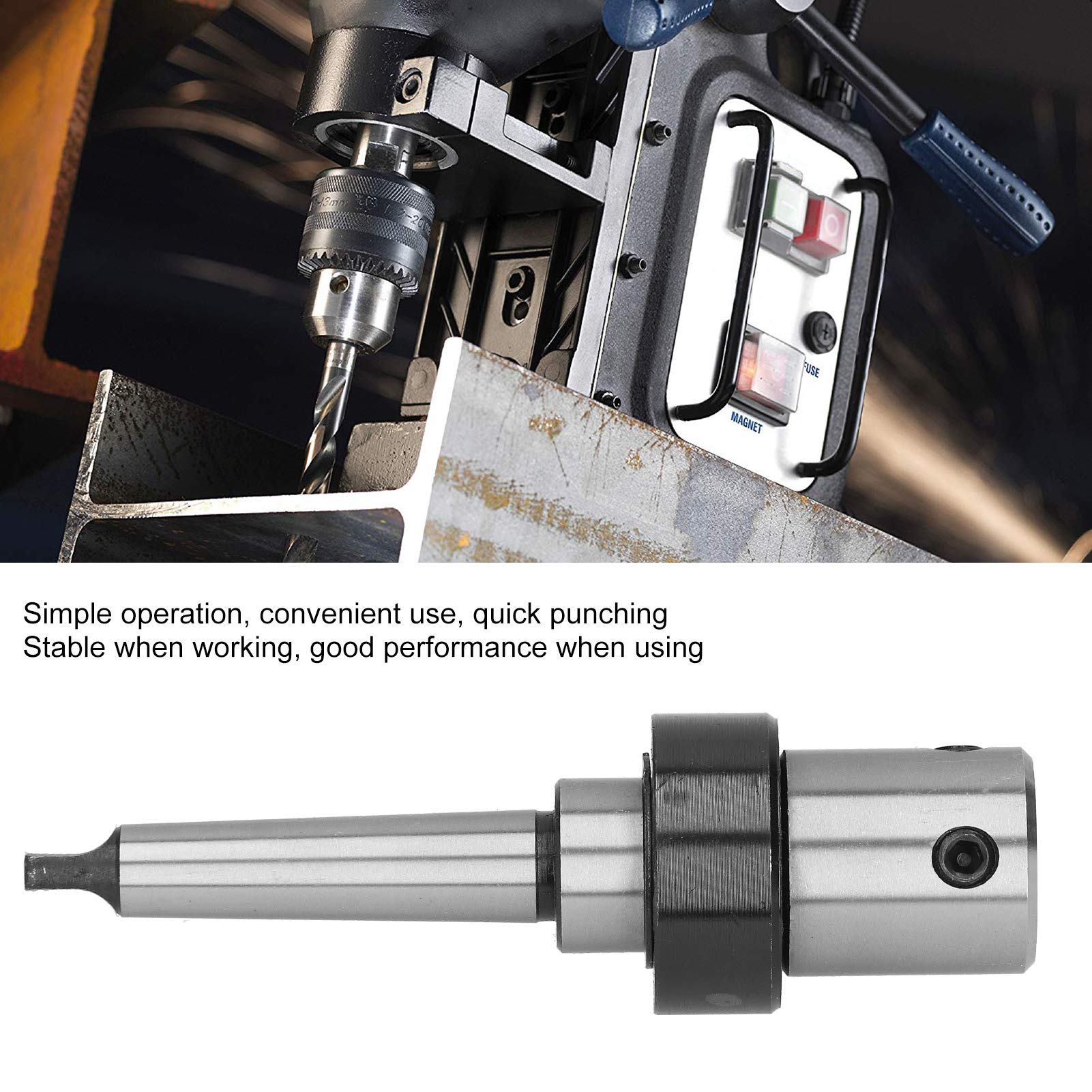 Arbor Morse Taper, Adaptateur R8 de Guide-mèche de Refroidissement Interne, Mt2-19,05 mm, Outil Industriel, Résistant à La Rouille et à La Corrosion, Pour Perceuses Radiales, Perceuses D'établi