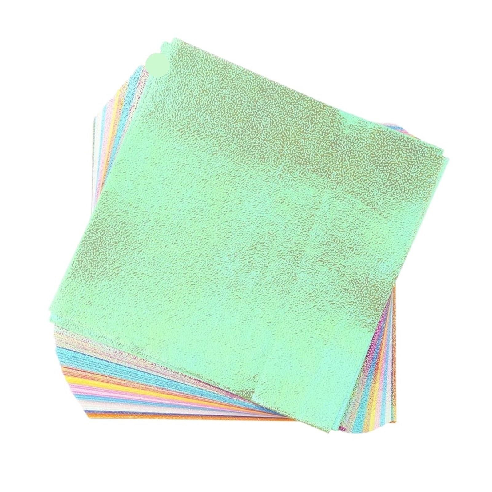 100 STÜCKE Schreibwaren Liefert Gemischte Glänzende Farbe Scrapbooking Dekoration DIY Zubehör Glitzernde Origami Papier Quadratische Faltpapiere Für Handgefertigte Dekorationen(15cmx15cm)