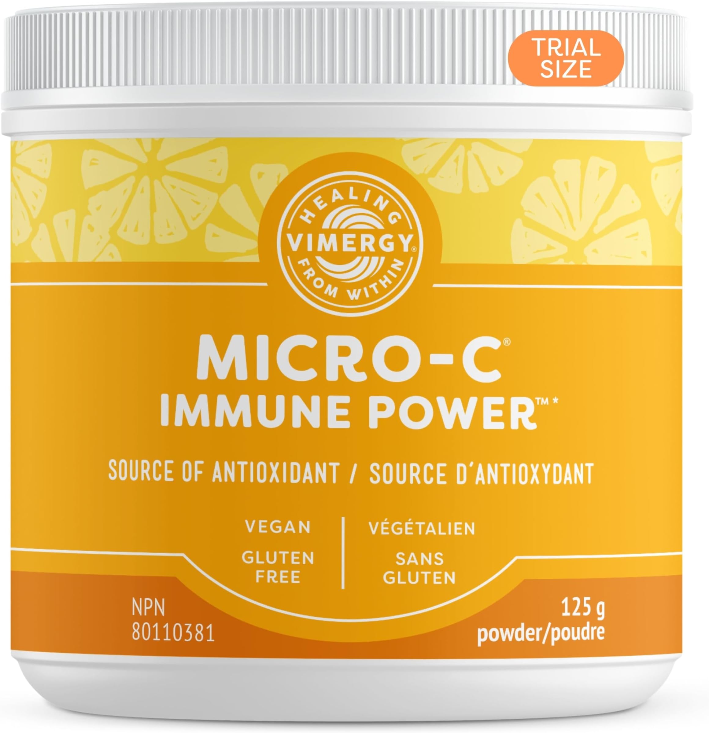 Vimergy Micro-C® Immune Power™* - 35 2000mg Servings – Gentle Form – Antioxidant Phytonutrients – Immune & Nerve Support – Benefits Bone & Cartilage – Gluten-Free, Kosher, Vegan (125g)