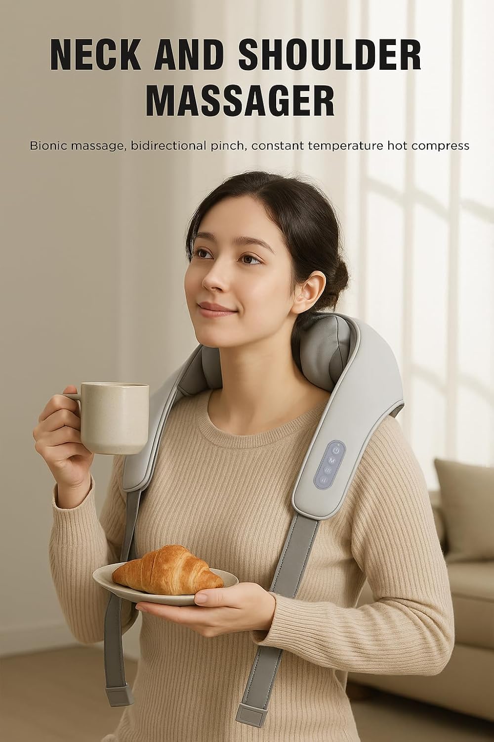 Casacwin neck and back massage with summer, deep tissue for reports Cordless Electric Body Massage, Adjustable Strap, Type-C Charging, Silent Design Casacwin neck and back massage with summer, deep tissue for reports Cordless Electric Body Massage, Adjustable Strap, Type-C Charging, Silent Design