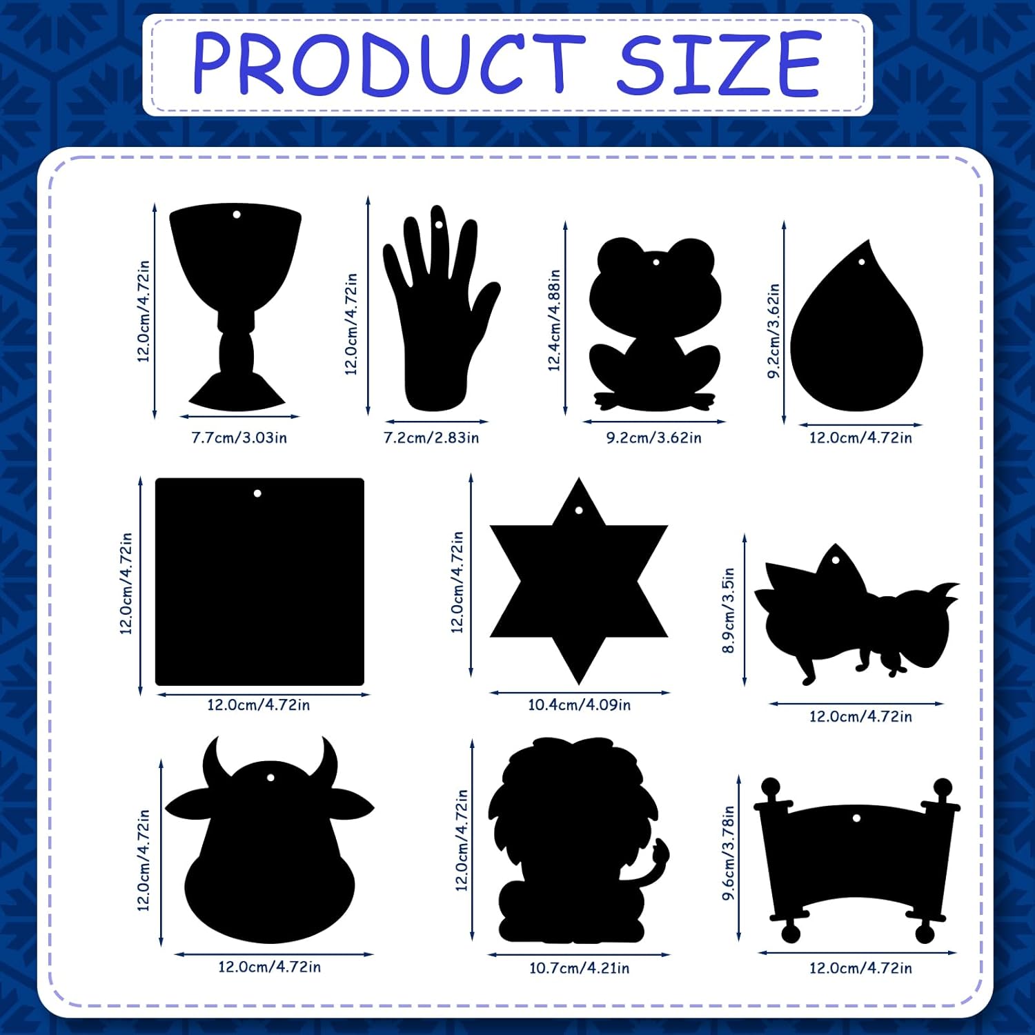 JULMELON 36 PCS Passover Crafts, Rainbow Scratch Paper Art for Passover Gifts Magic Color Passover Scratch Off Cards for Activities DIY Drawing Project Party Favors - Image 2