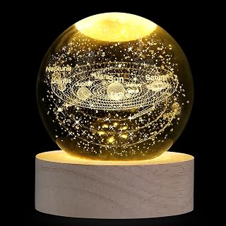MAIBAOTA 3D Solar System Space Balls 2.4 Inches Crystal Ball Astronomy Decor Gifts for Physics Enthusiasts and Solar System Model Collectors Science Gifts