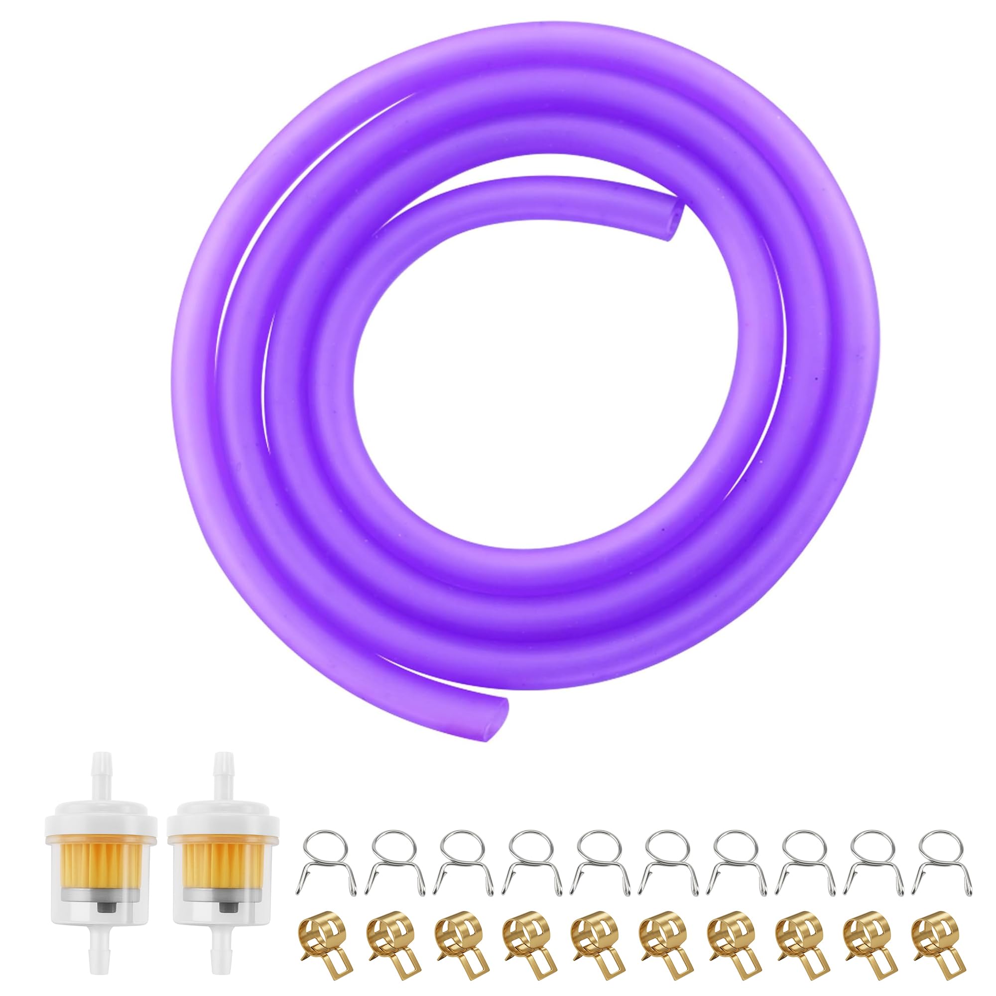 PRO BAT 16.4-Ft 0.2'' I.D. Fuel Line+20pcs 0.35" I.D. Hose Clamps