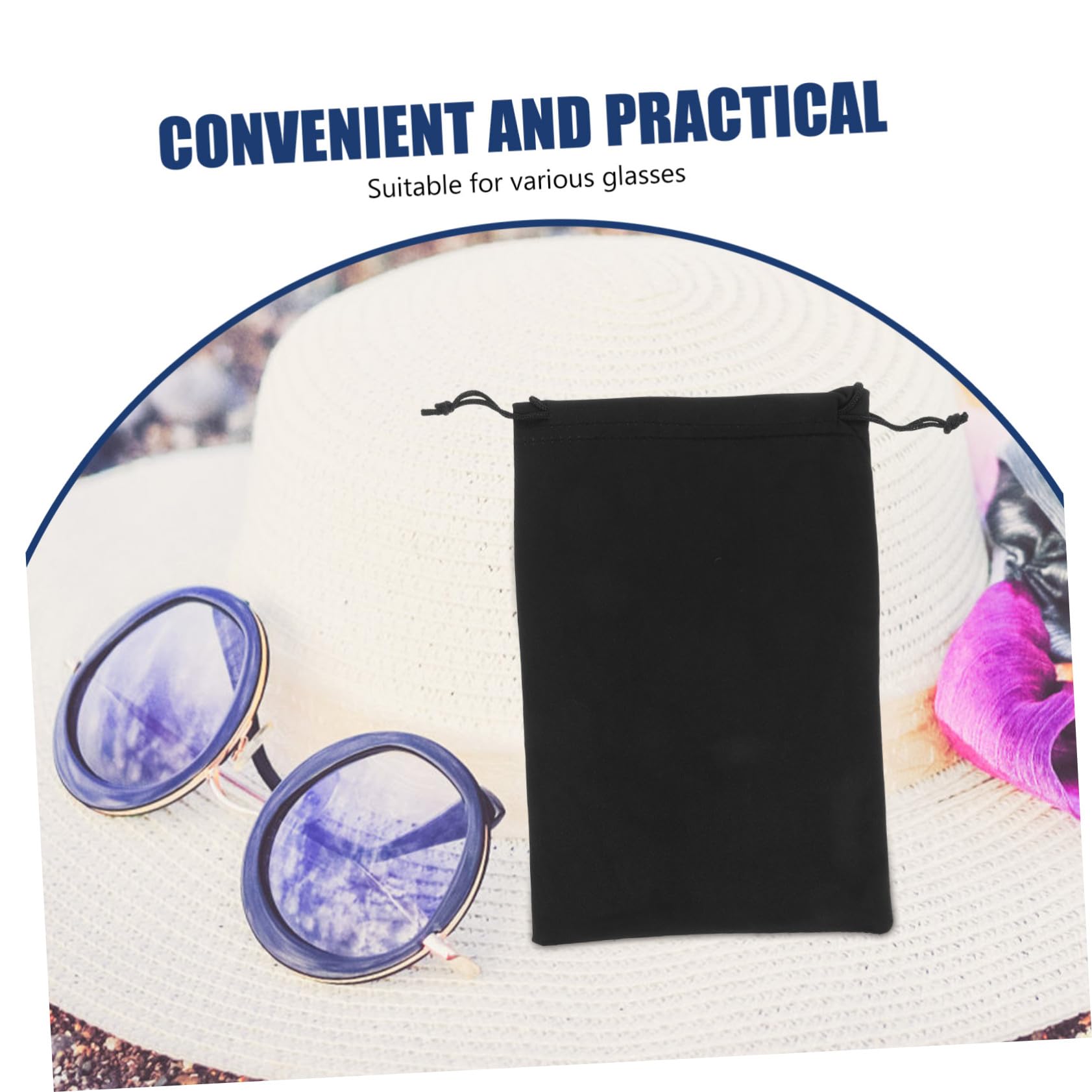 VICASKY 10 Pièces Pochette de Rangement Ski Masque Microfibre Douce Rayures pour Lunettes de Ski et Accessoires Compact et