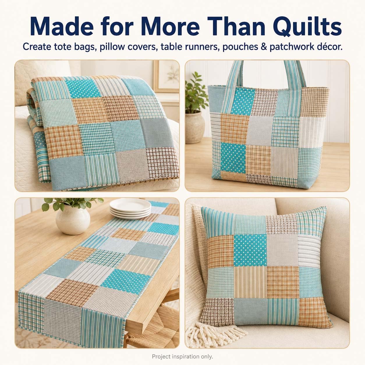 Vintage Patchwork Fabric Bundle, 42PCS 10x10 Inch Precut Quilt Squares for Quilting, Sewing & DIY Crafts