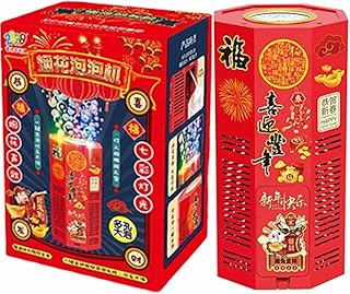 Fireworks Bubble Machine, Electric Automatic Firework Bubble Machine, Bubble Maker Toys with Music and Colorful Light,Chinese New Year Fireworks Bubble Blower Machine for Toddler Kids