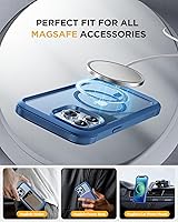 Vista 2 de Miracase - Funda magnética para iPhone 13 Pro Max de 6.7 pulgadas (compatible con MagSafe), transparente, completo, protector de pantalla de vidrio