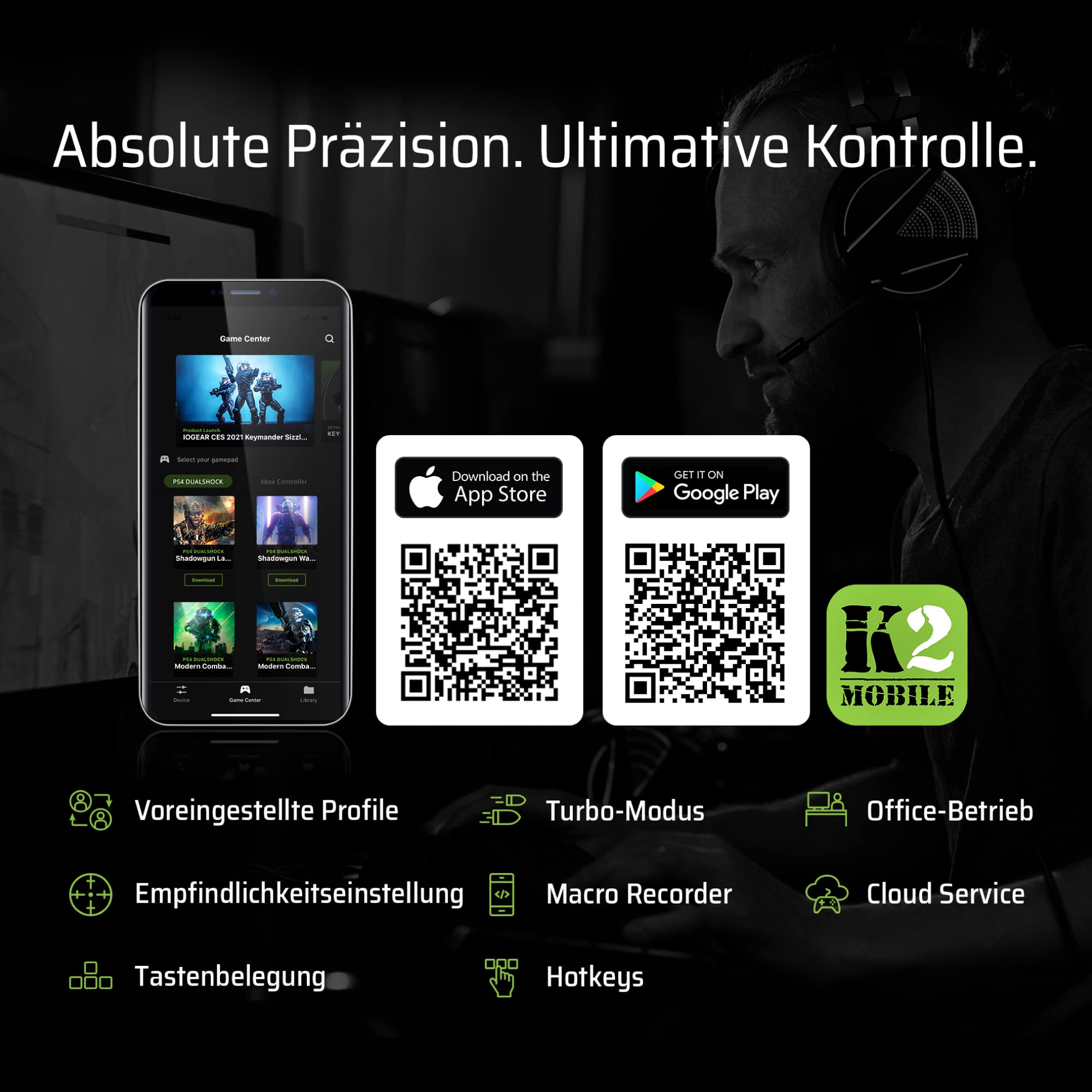 IOGEAR KeyMander 2- Mobile, Adapter für PS5 Tastatur und Maus, Handy, kompatibel mit PS5 Remote Play, iPhone, iPad, Apple TV, PS4, Xbox Series X|S, Konfigurierbar mit Mobilgerät (Android, iOS)