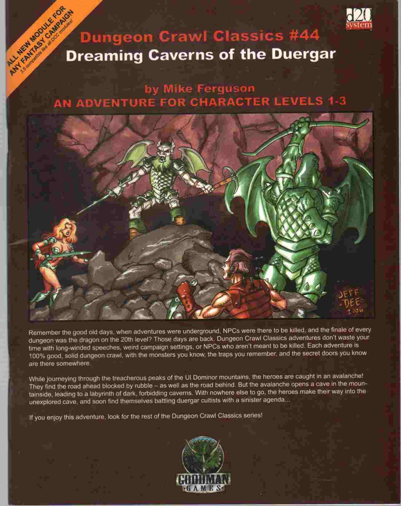 Buy Dreaming Caverns of the Duergar (Dungeon Crawl Classics) — BookShops.in