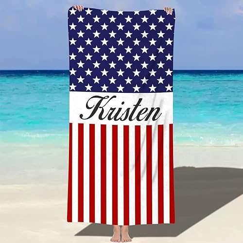 Miniatura 9 de NIBESSER Toallas de playa personalizadas con nombres para niños y adultos, microfibra de secado rápido, toalla de playa de viaje personalizada sin