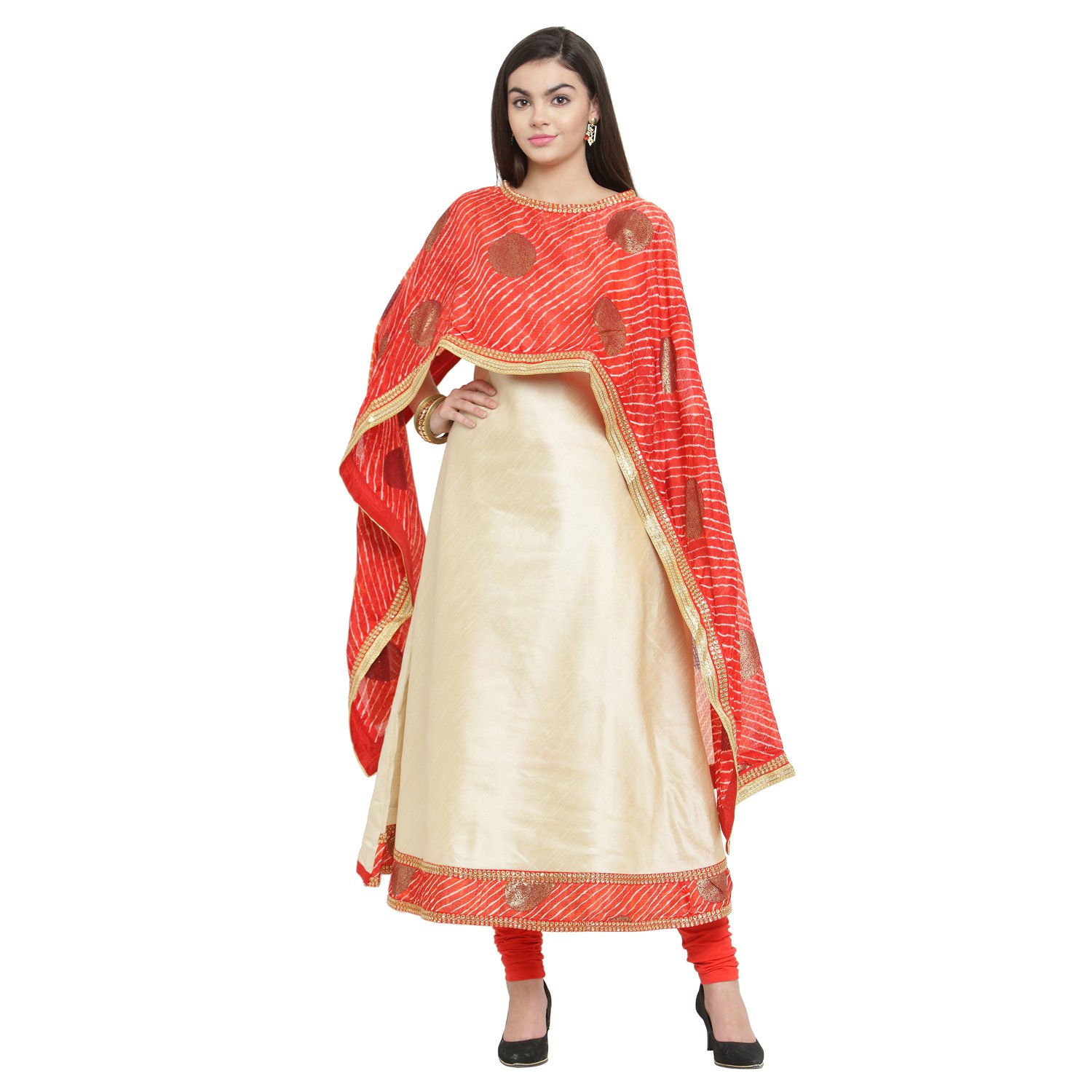 AD4U Kurti for Women JEORGETTE and Silk Fabric Kurti