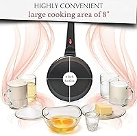 Vista 6 de Moss & Stone Máquina eléctrica para crepas, sartén portátil antiadherente de 8 pulgadas con placa de inmersión, apagado automático, interruptor
