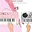 M SANMERSEN Kids Piano Keyboard with Microphone 37 Keys Portable Electronic Keyboards for Beginners Musical Toy for 3/4/5/6 Year Old Girls Boys, Pink