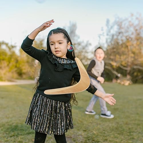 Miniatura 2 de Boomerang para niños y adultos lanzar boomerangs en forma de V de retorno hecho a mano artesanal juguete de madera captura rápida para mujeres y