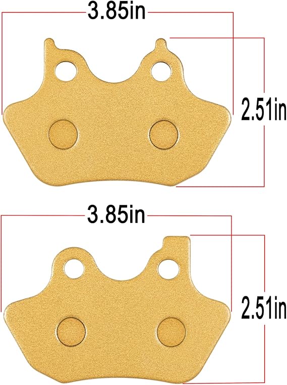Brake Pads Heavy-duty Ceramics for Harley Davidson 2000-2007 Touring Flhtcu-i Electra Glide Ultra, 2 Front + 1 Rear Replacement Brake Pads Set