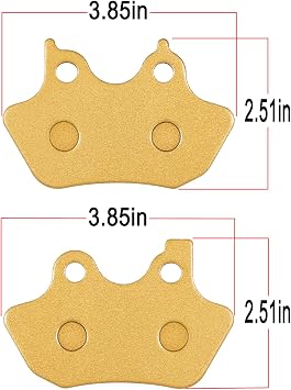 Brake Pads Heavy-duty Ceramics for Harley Davidson 2000-2007 Touring Flhtcu-i Electra Glide Ultra, 2 Front + 1 Rear Replacement Brake Pads Set