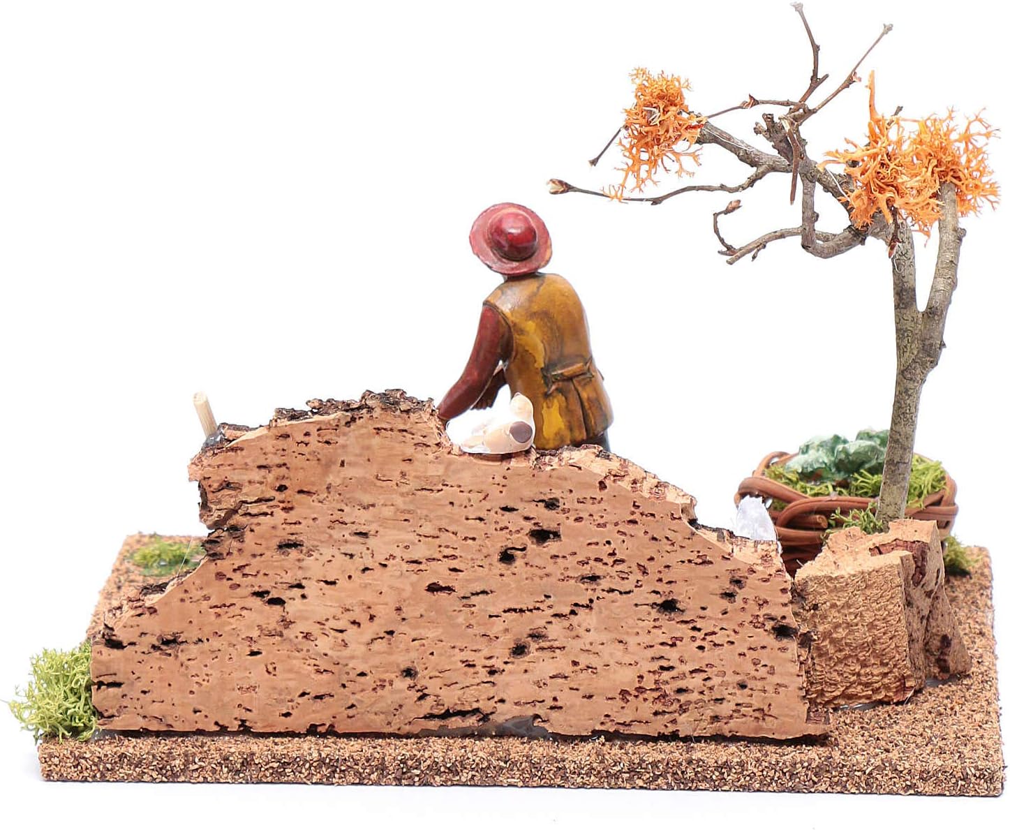 Hoer in Vegetable Garden for Nativity Scene 15x20x15 cm