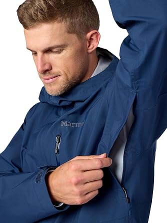 MARMOT Men's Precip Evo Pro Jacket Waterproof Jacket, Lightweight Hooded Rain Jacket, Windproof Raincoat, Breathable Windbreaker, Ideal for Hiking and Cycling (pack of 1)