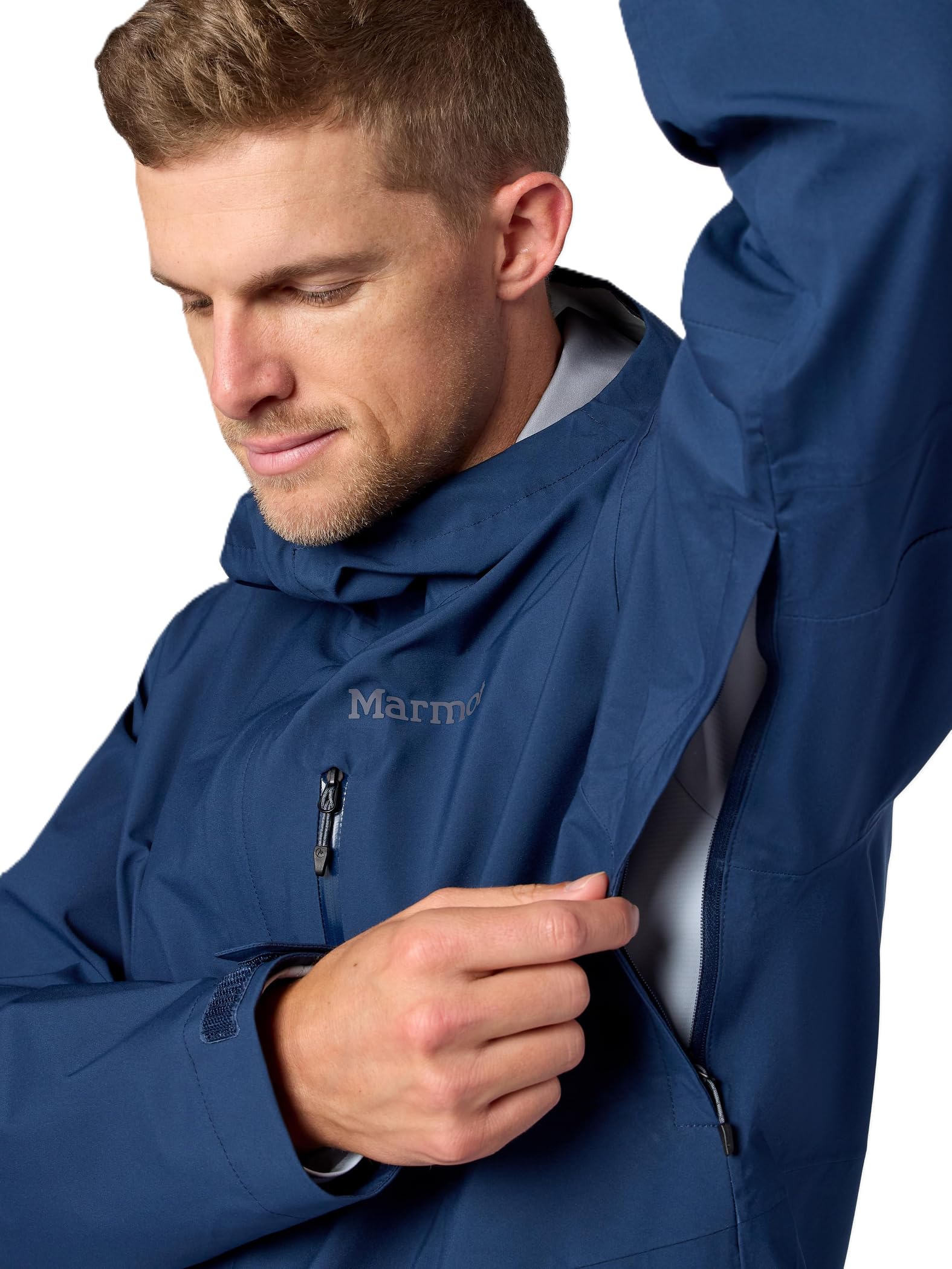 Marmot Herren Precip Evo Pro Jacket wasserdichte Jacke, leichte Regenjacke mit Kapuze, winddichter Regenmantel, atmungsaktiver Windbreaker, ideal zum Wandern und Radfahren (1 Stück)