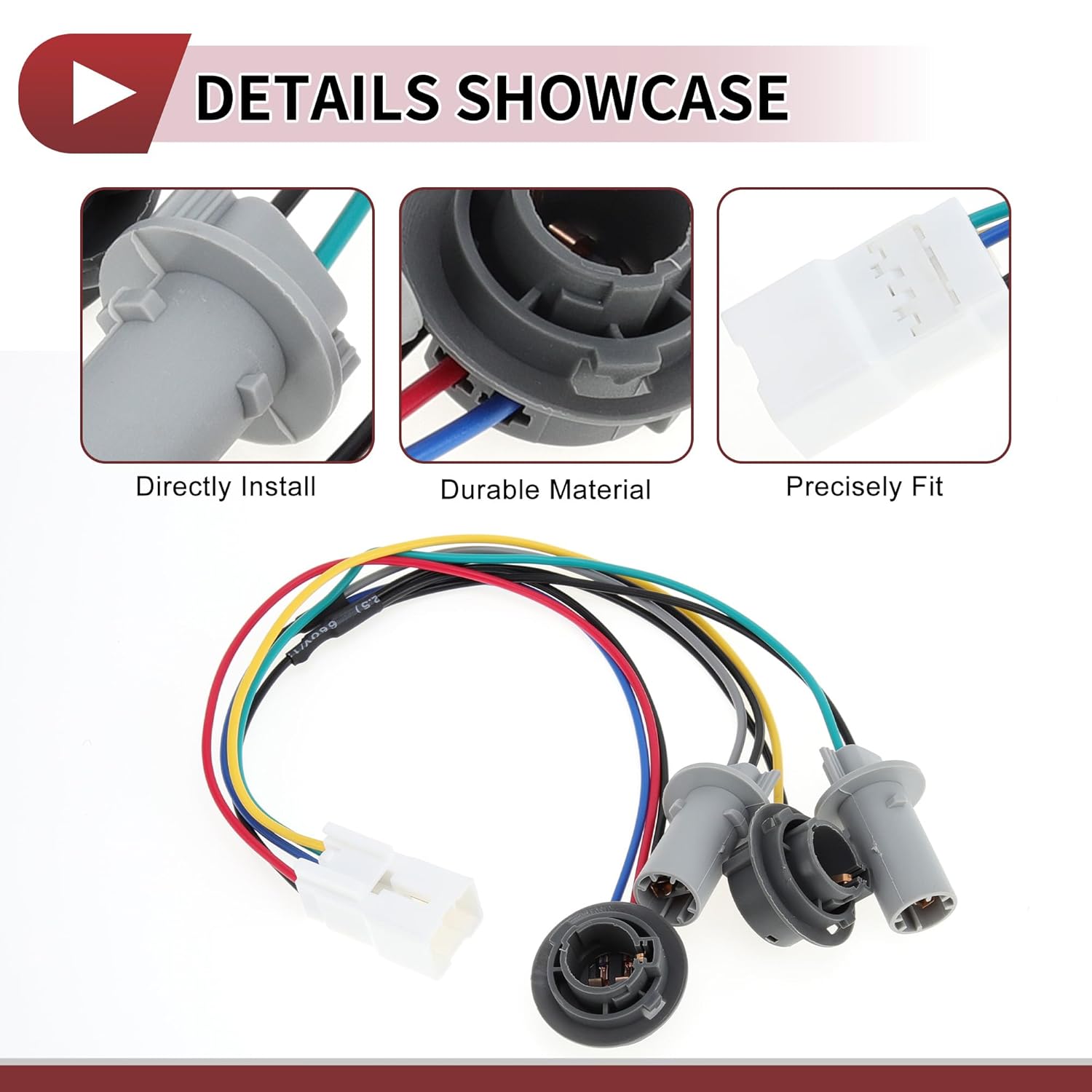 1 Pcs Car Rear Tail Light Bulb Socket Harness for Kia Spectra SX 2007-2009 2.0L Tail Lamp Connector Wiring No.924152F220