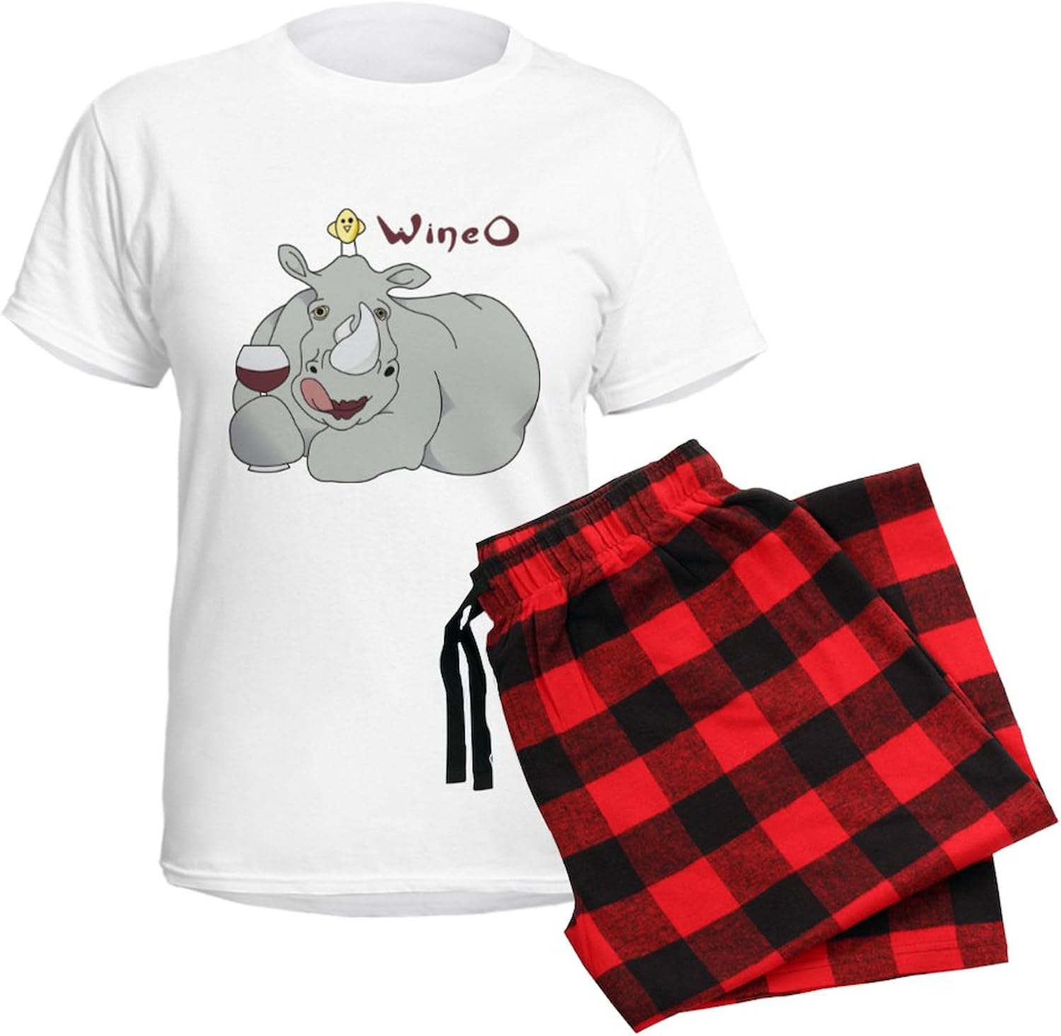 CafePress Wine O Pajamas Women's Novelty Cotton Pajama Set, Comfortable PJ Sleepwear