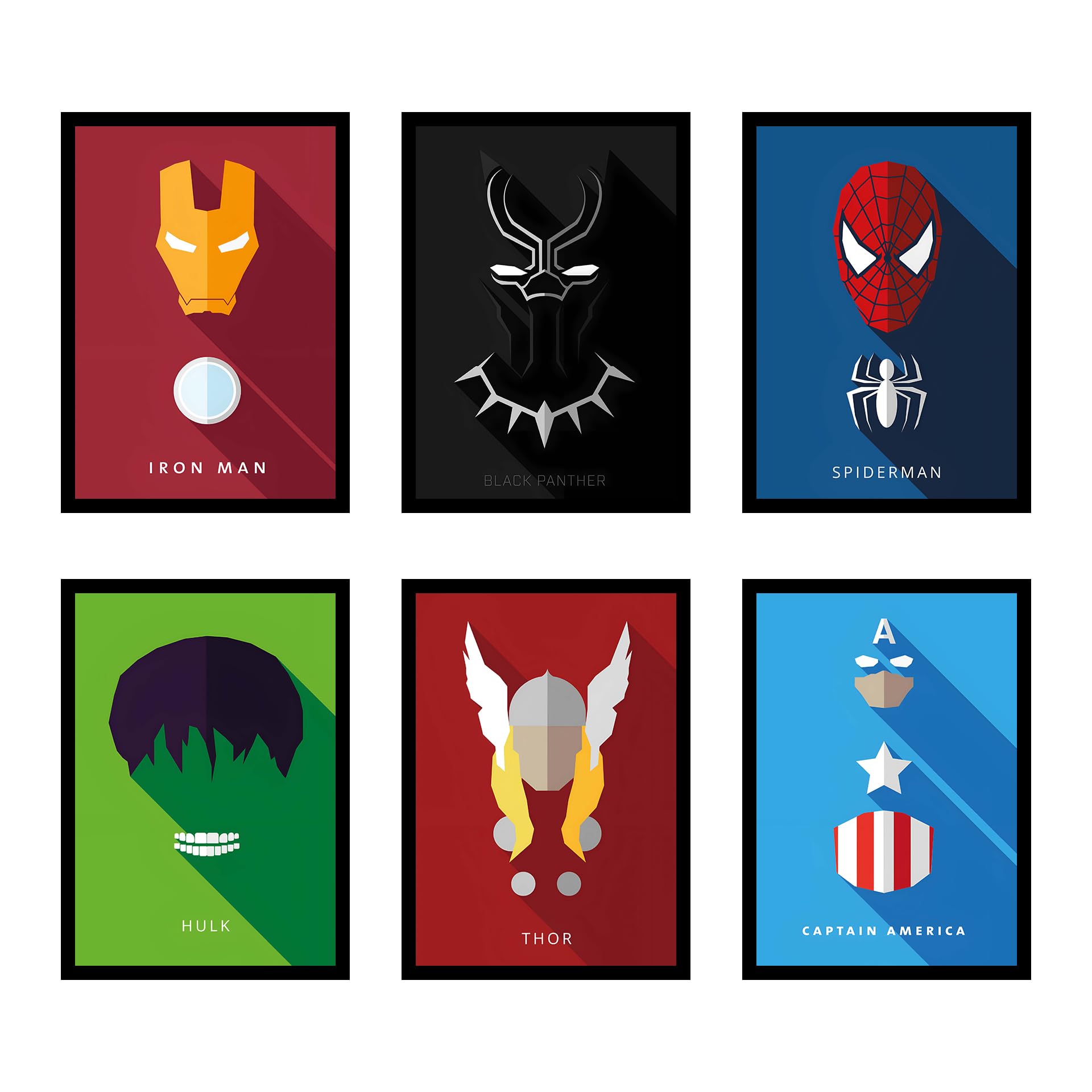 CodersParadise Wood Superhero Avatar Frames - Pack of 6