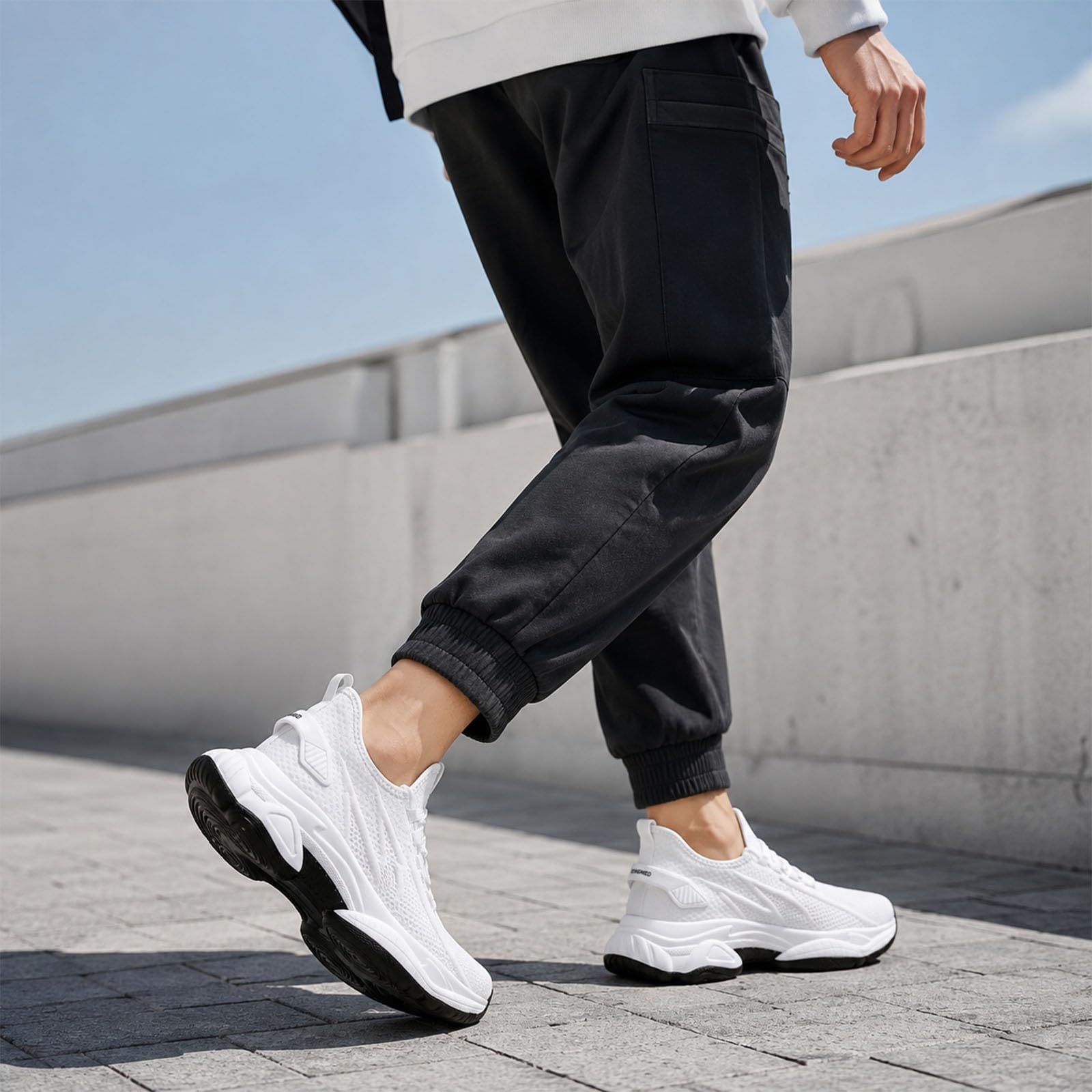 Zapatillas con Aumento Invisible De Malla,Zapatos con Alzas Hombre