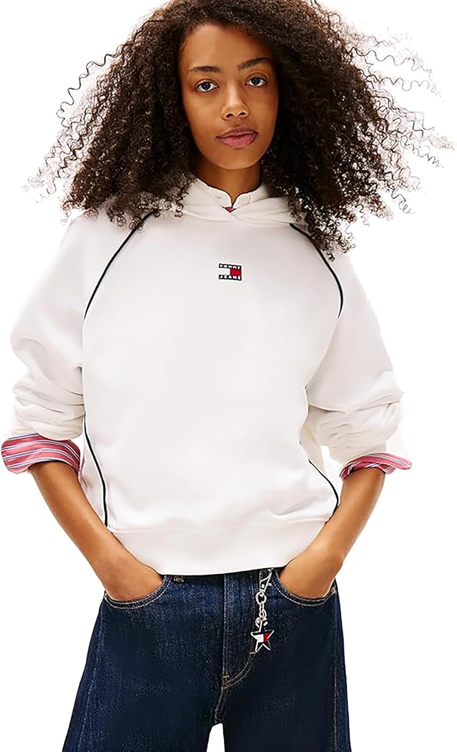 Tommy Hilfiger TJW RLX SH BADGE HOODIE EXT Sweatshirt Kadın
