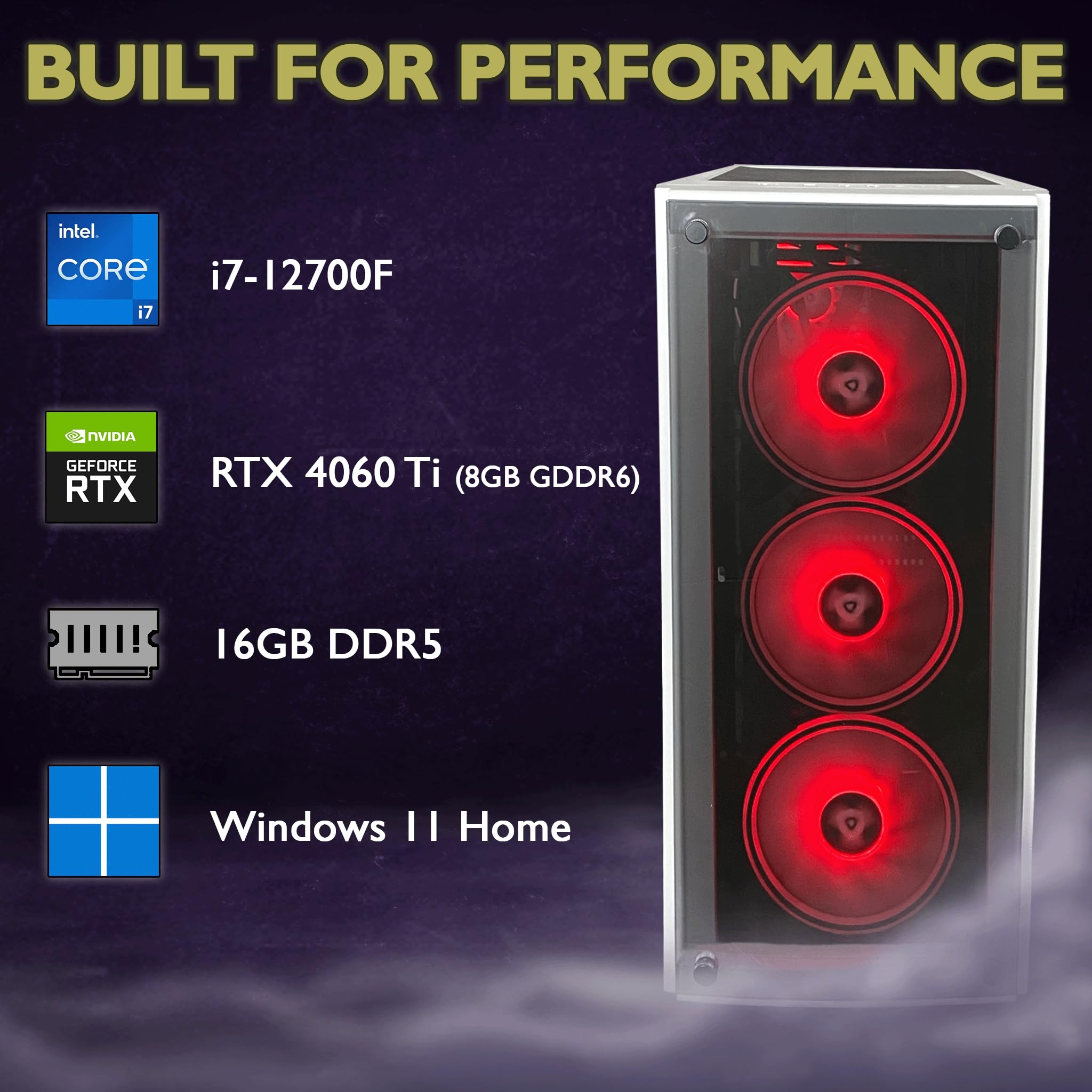 Amazon.com: Cobratype Canebrake Gaming PC - Intel Core i7-12700F 