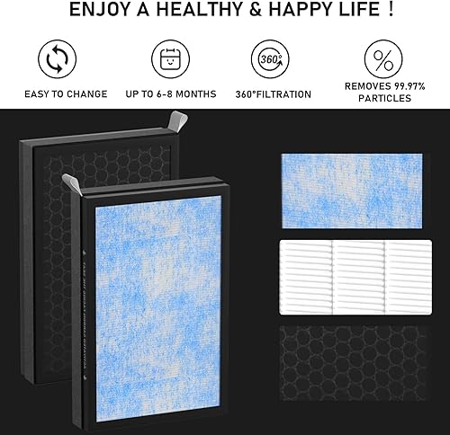 Miniatura 2 de Carmerny Filtro de aire Tesla Model 3  Y compatible con modelos 32020 2021 2022 2023 modelo Y, filtro HEPA verdadero con filtro de carbón activado,