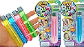 JA-RU Grab a Bubble-Touchable Mini Bubbles Wand Toy (2 Pack Assorted Colors). Outdoor Summer Toy Entertainment for Kids. Party Favor, Birthday Party Easter Basket Stuffers Bulk Bubbles.1524-2A