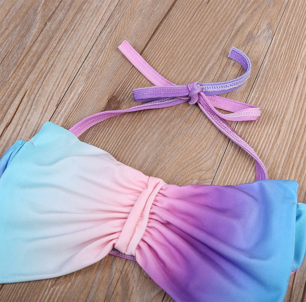 stylesilove Kids Girls Colorful Bikini Swimwear Beach Swimsuit (80/2T)