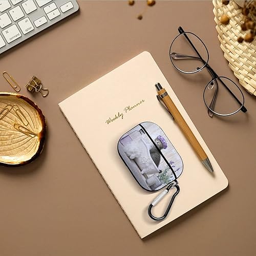 Miniatura 7 de Funda para Airpods Pro con estampado de gatito lindo y divertido con llavero, protección completa, duradera, a prueba de golpes, funda rígida de PC