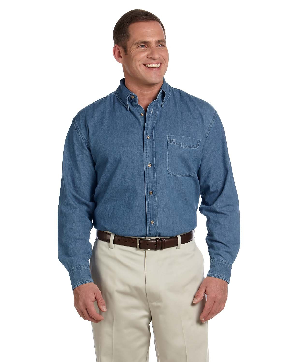 Men's Long Sleeve Denim Shirt