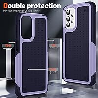 Vista 3 de Jeylly Funda para Samsung Galaxy A23, Galaxy A13 4G/5G/A23 5G/A04/A04s Funda de absorción de golpes híbrida TPU antiarañazos resistente cubierta