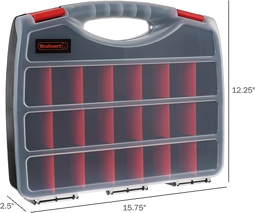 Miniatura 2 de Caja organizadora de herramientas con divisores - Organizador portátil de 23 compartimentos para piezas pequeñas Caja de herramientas portátil con