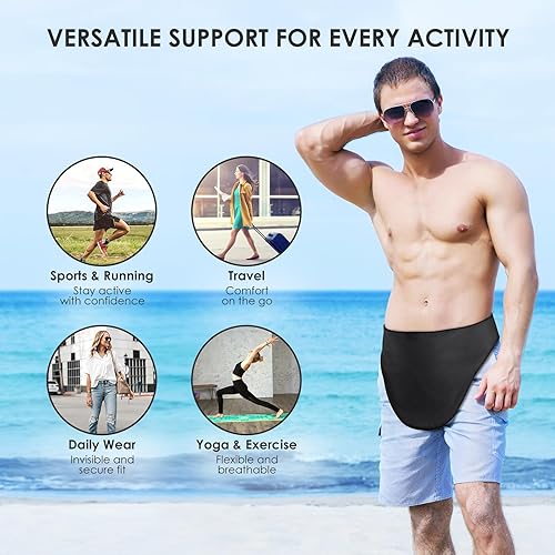 Miniatura 5 de Cinturón de ostomía para hombres y mujeres, fundas para bolsas de ostomía de colostomía  Cinturón de estoma poscirugía e ileostomía con bolsillo